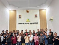 Dandenpom XIV/4 Makassar Bangun Kemitraan dengan Insan Pers, Bahas Profesionalisme Jurnalistik