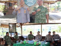 Kunjungan Silaturahmi ke Kodim 1422 Maros, Kapolres Maros Perkuat Sinergitas dan Soliditas TNI-Polri