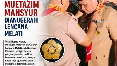 Hari Pramuka ke-65, Muetazim Mansyur Dianugerahi Lencana Melati