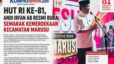 HUT RI ke-81, Andi Irfan AB Resmi Buka Semarak Kemerdekaan Kecamatan Marusu