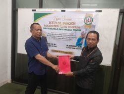 Lepas Sambut Kaprodi Magister Hukum Universitas Indonesia Timur, Dr. Amiruddin Pabbu Emban Amanah Baru
